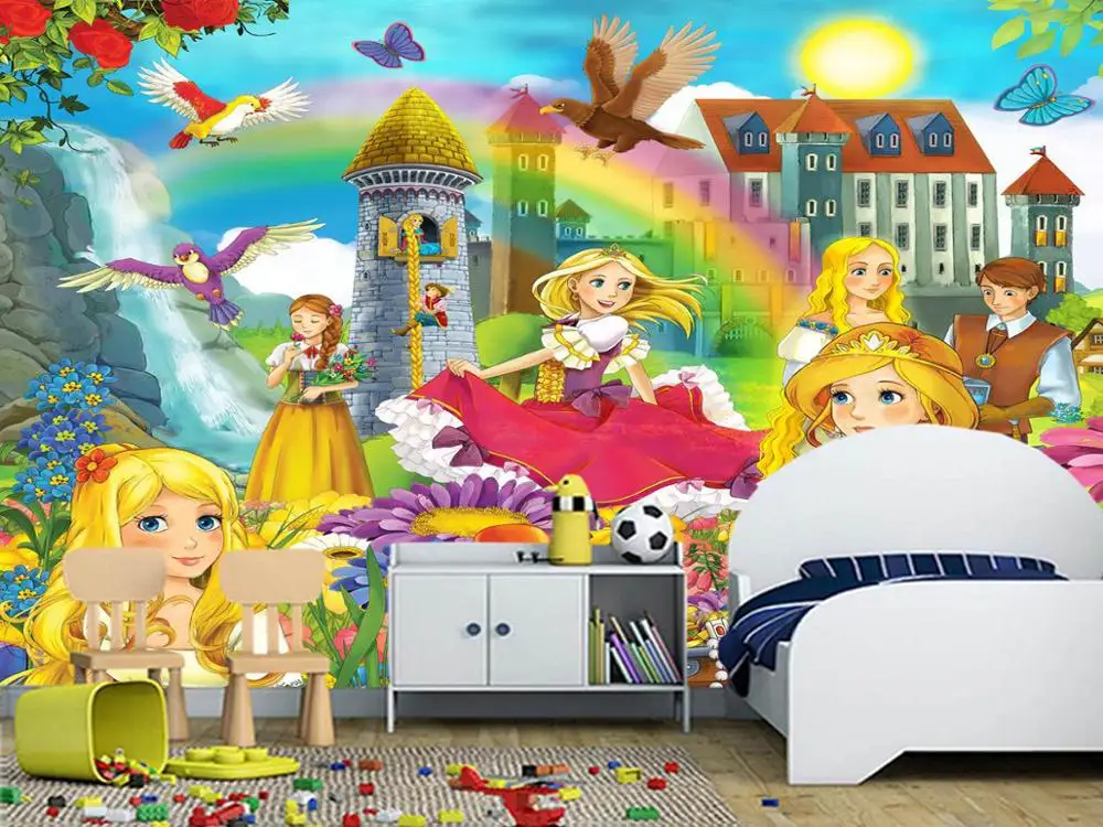 Пользовательские papel parede infantil сказочные фрески для детской комнаты гостиной