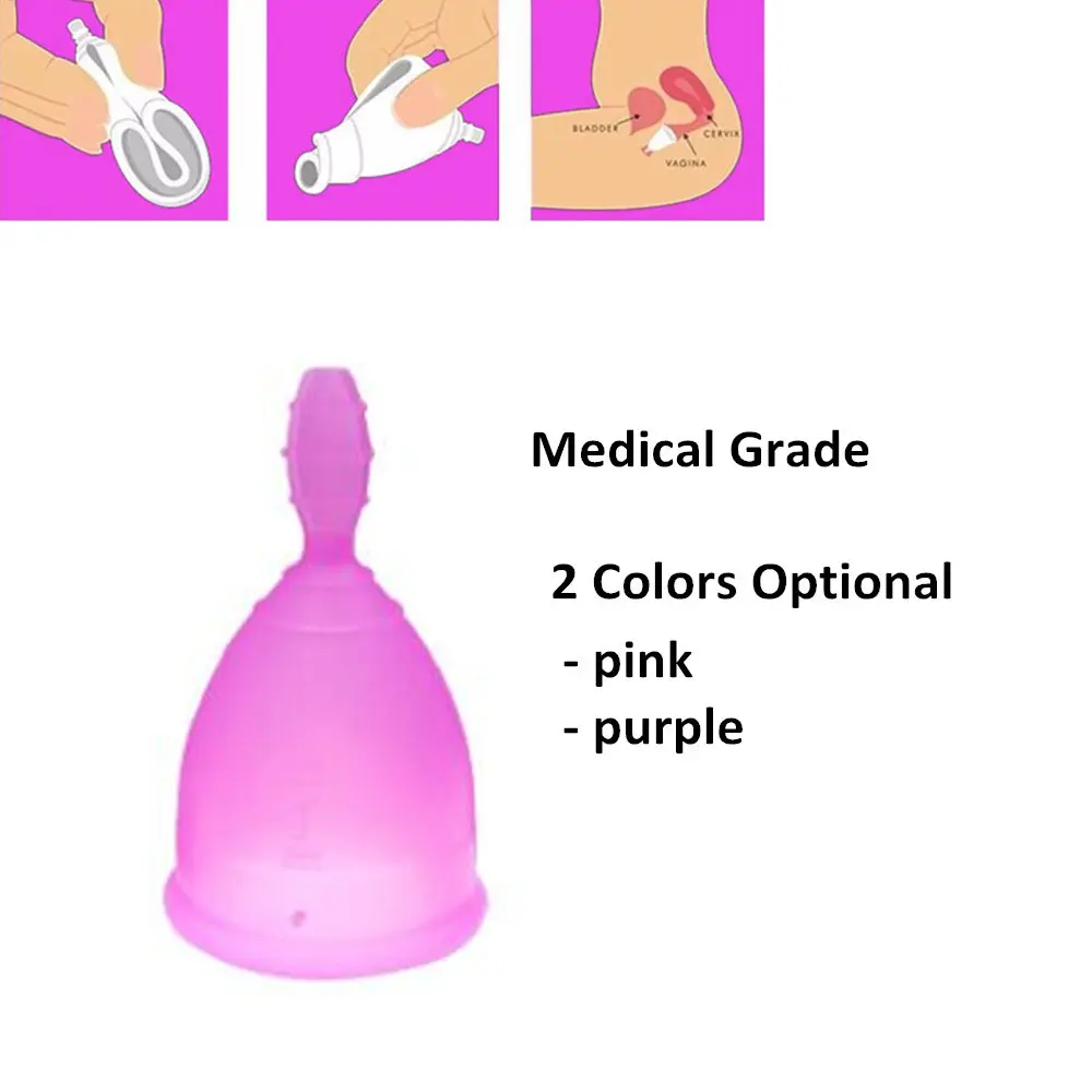 

Medical Grade Silicone Menstrual Cup Feminine Hygiene Copa menstrual Lady Period Coppetta Mestruale Coupe Menstruelle