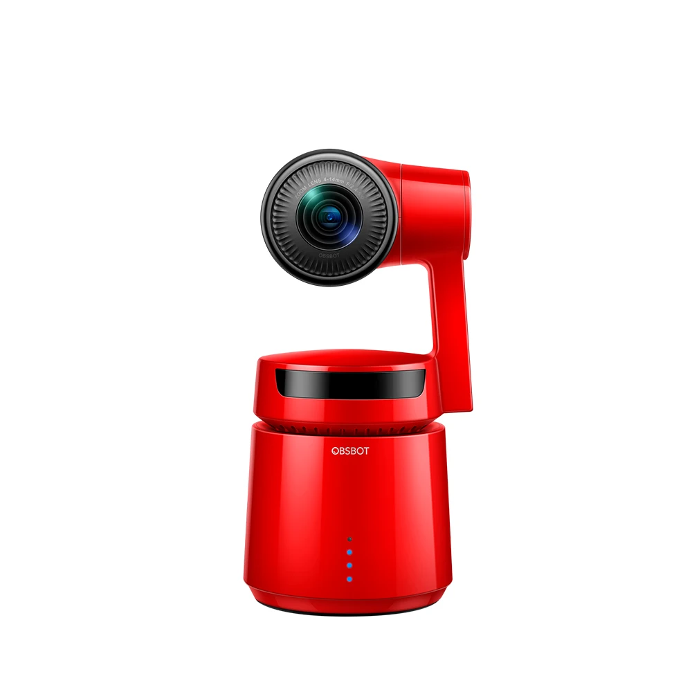 Красный OBSBOT Tail AI camera 4K 60FPS UHD видеокамера 3.5X трехосевая Gimba AI отслеживающая интеллектуальная композиция для живого потока - Цвет: Красный