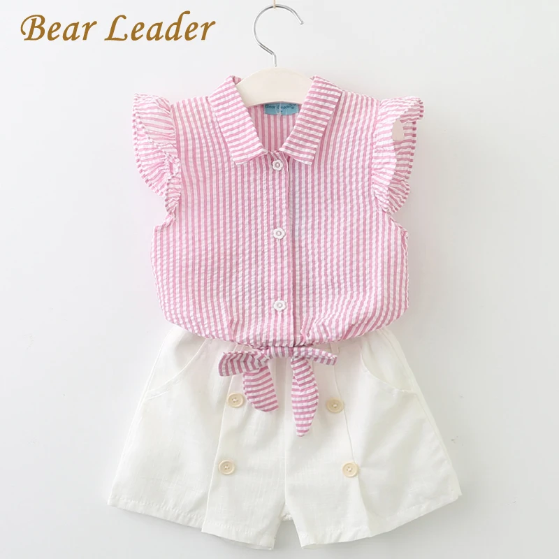 Bear leader/комплекты одежды для девочек 2020 г. Летние повседневные комплекты детей