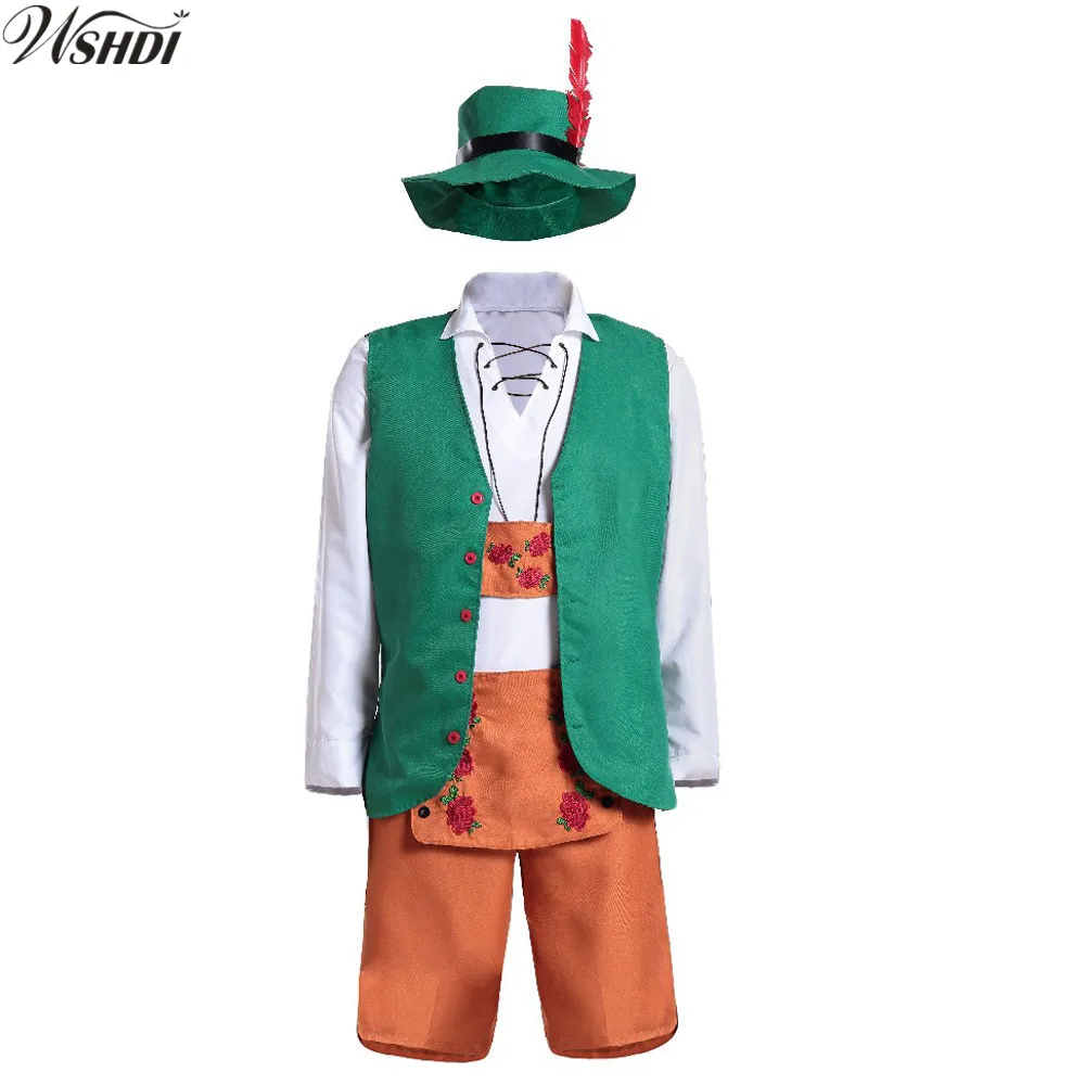 2018 костюм для взрослых мужчин Октоберфест Lederhosen Bavarian Octoberfest Немецкий фестиваль