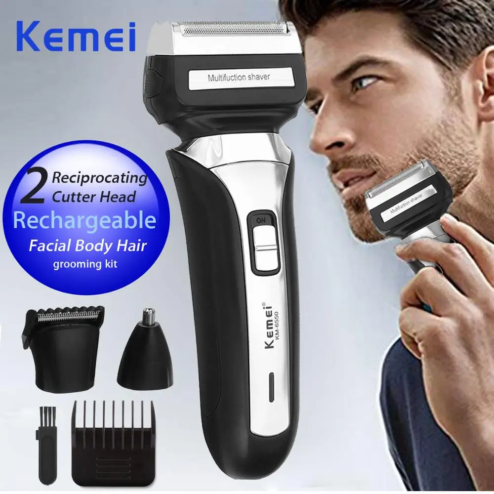 KEMEI KM 6550 3 в 1 электрическая бритва плавающая Беспроводная перезаряжаемая Бритва