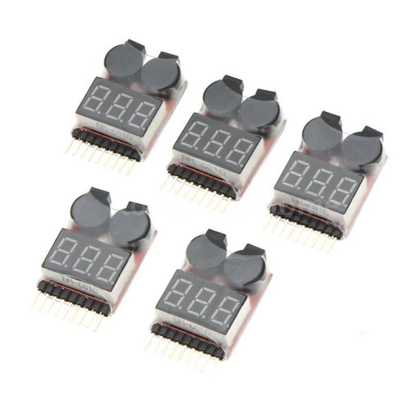 5X 1-8S индикатор RC Lipo батарея тестер низкого напряжения Звуковой сигнал |