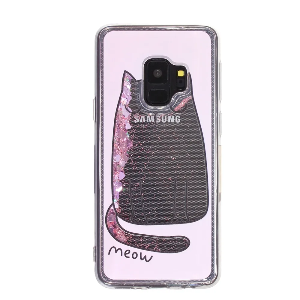 Чехол для телефона samsung Galaxy S9 Plus, динамическая жидкость, зыбучие пески, мягкий ТПУ, толстая кошка, задняя крышка для samsung Galaxy S9, чехол для телефона