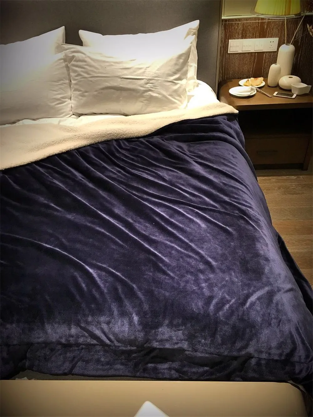 Одеяло Двухслойное Толстое Зимнее шерпа мягкое покрывало на диван-кровать