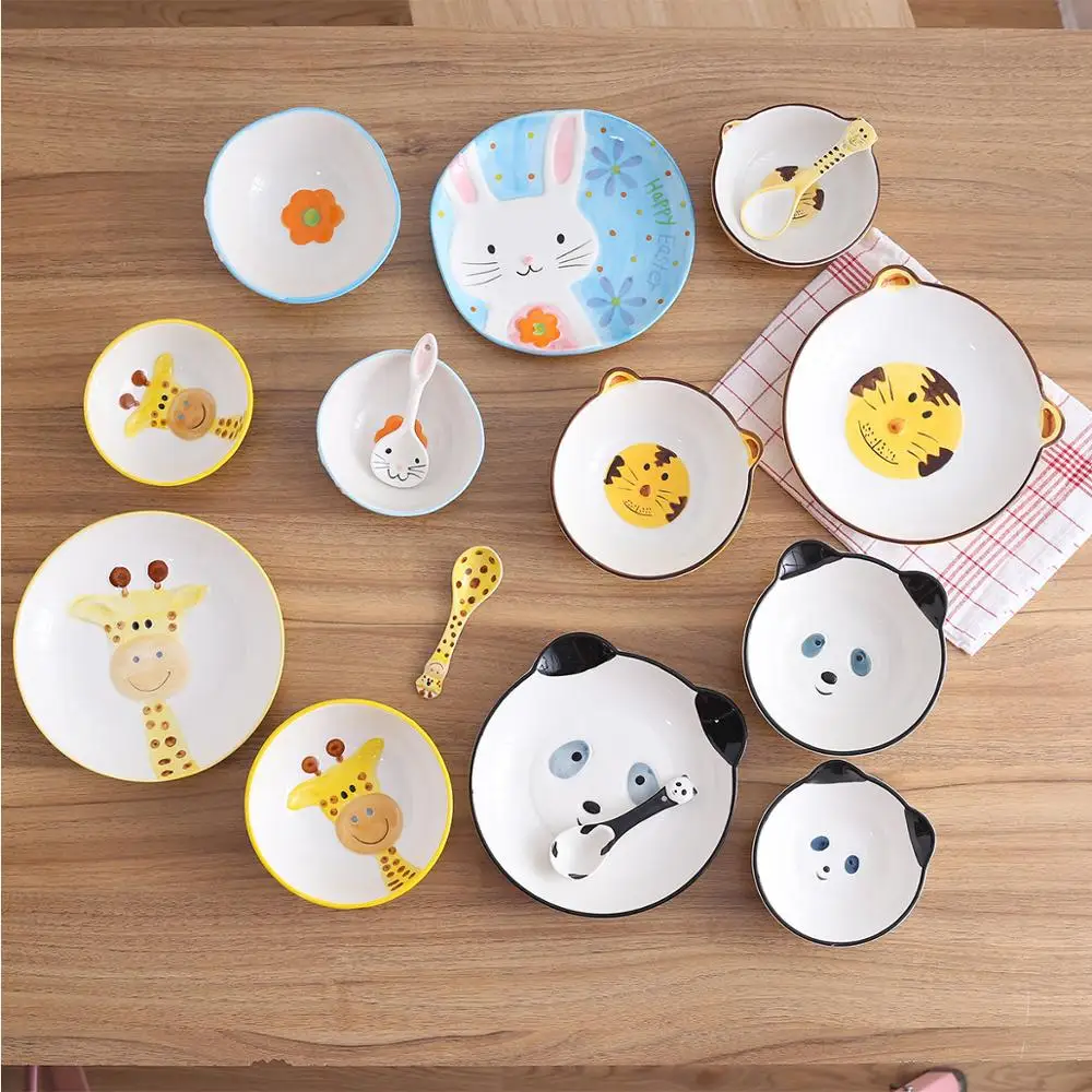 4 шт./компл. нижнее белье с рисунком из мультфильма для маленьких Керамика посуда