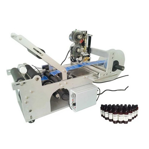 

Multifunctional bottle labeling machine with stamper, label printing machine