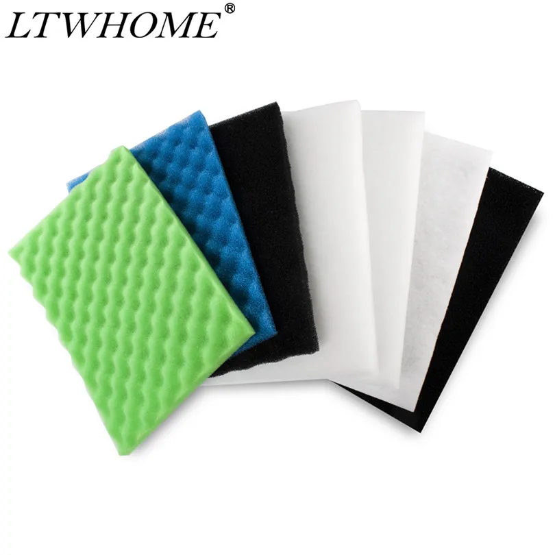 LTWHOME экономичная упаковка Большой DIY поли грубой тонкой пенный фильтр колодки комплект подходит для аквариума пруд