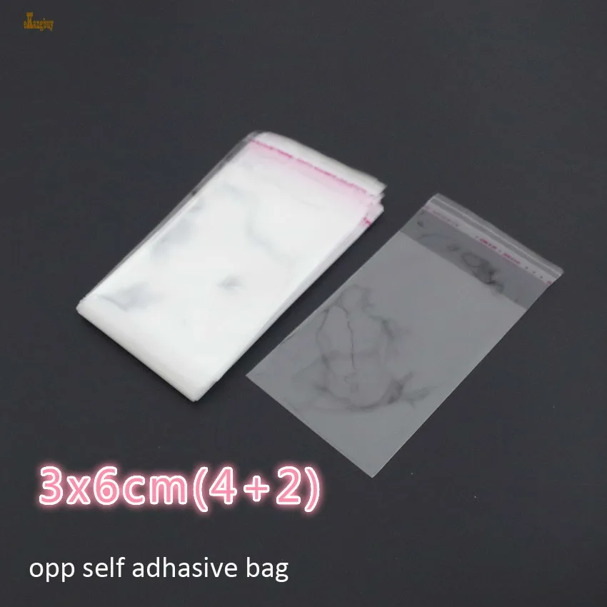 1000 шт. прозрачные одноразовые пластиковые пакеты 3x6 см (4 + 2)|bag plastic|bag sealbag bag |