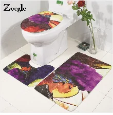 Zeegle kitchen 3 шт набор ковриков для ванной комнаты Нескользящие коврики для ванной напольный коврик для туалета пены памяти коврик для ванной комнаты ковер для ванной комнаты