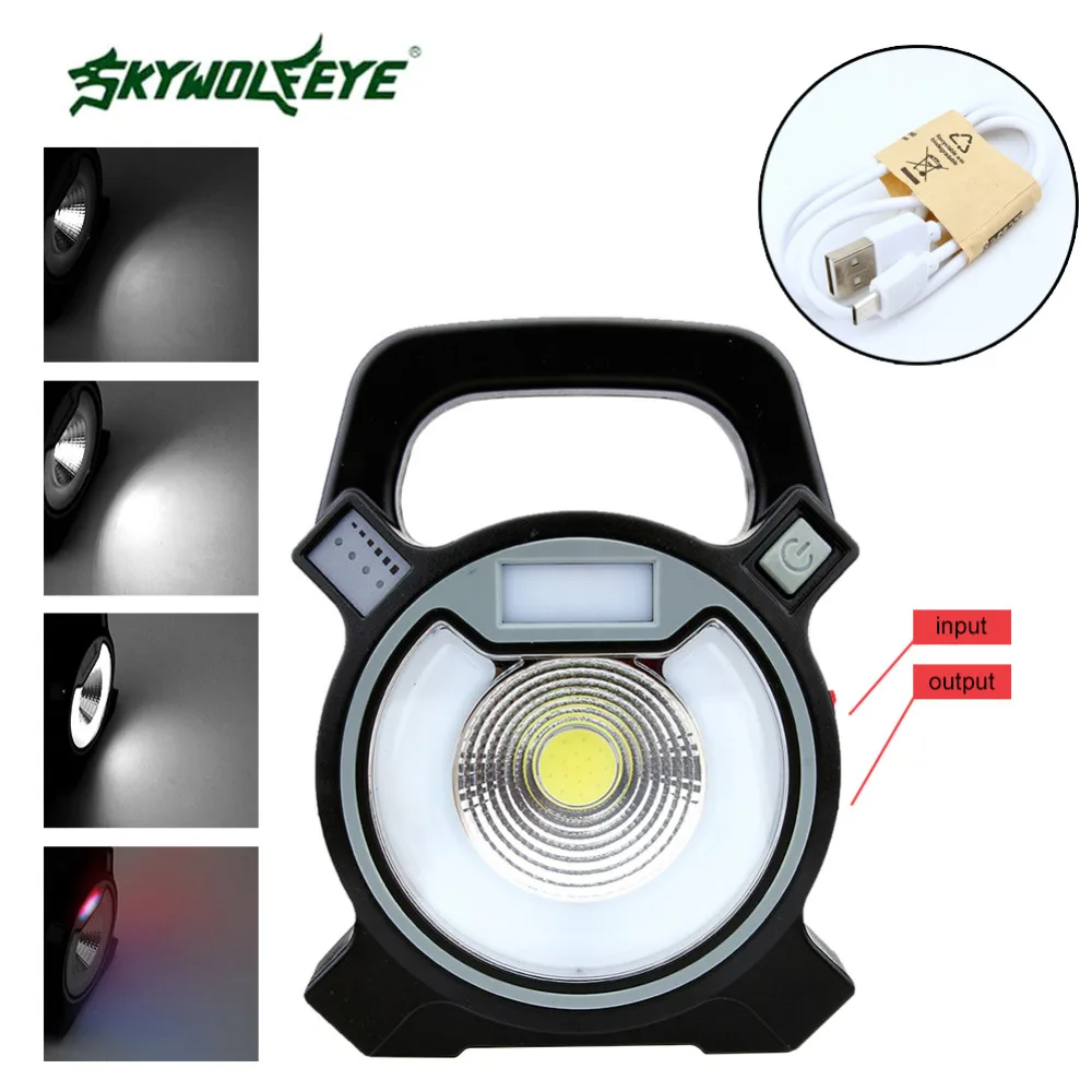 SKYWOLFEYES COB + 20 SMD светодиодный портативный уличный фонарь для кемпинга в помещении