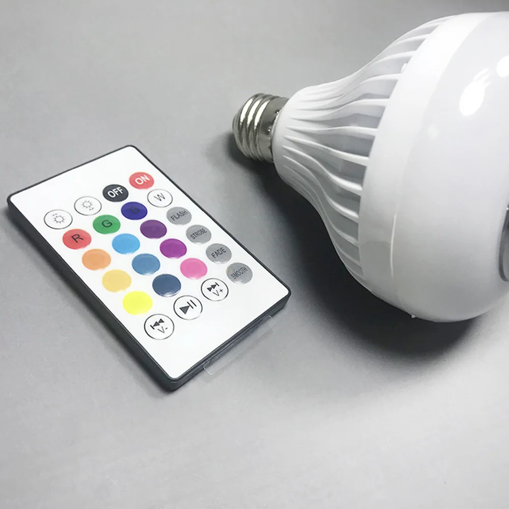RGB Светодиодная лампа Беспроводная Bluetooth колонка музыкальное воспроизведение 220