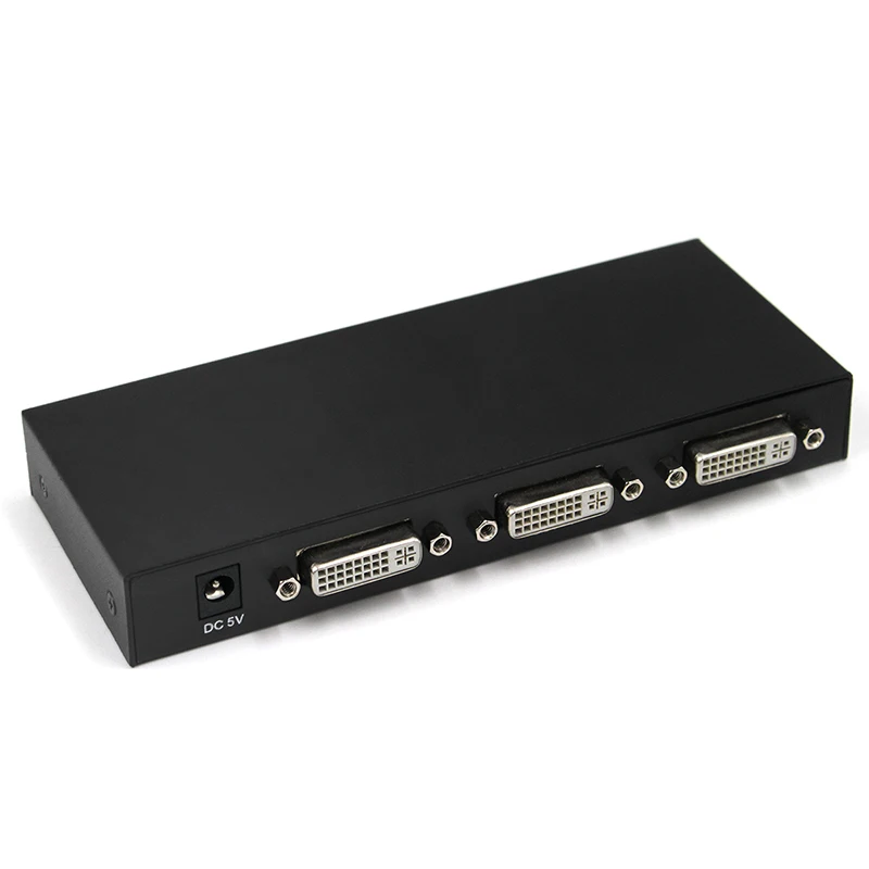DVI сплиттер 1x2 1 в 2 выход DVI сплиттер видео HD 1080P с адаптером питания HDMI кабель