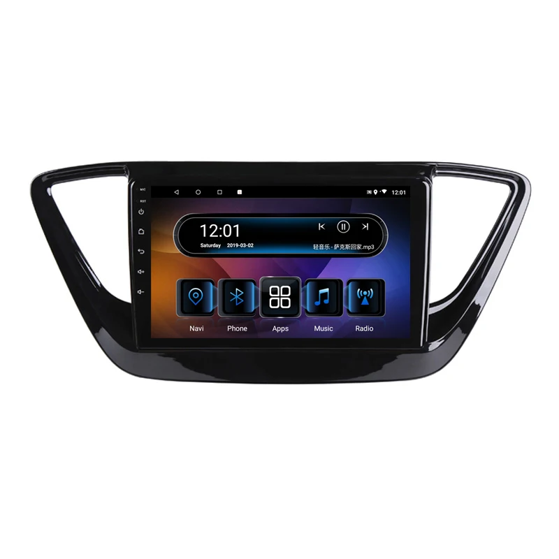 " 4G ram 2.5D ips 8 ядерный Android 9,1 автомобильный DVD мультимедийный плеер gps для hyundai Verna Solaris аудио Радио Навигация