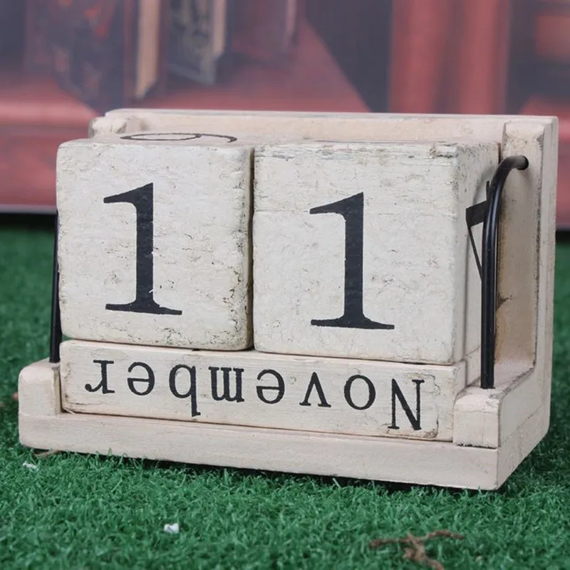 Coloffice 1 шт. декоративная мебель календарь Европейский сад деревянный Рабочий стол
