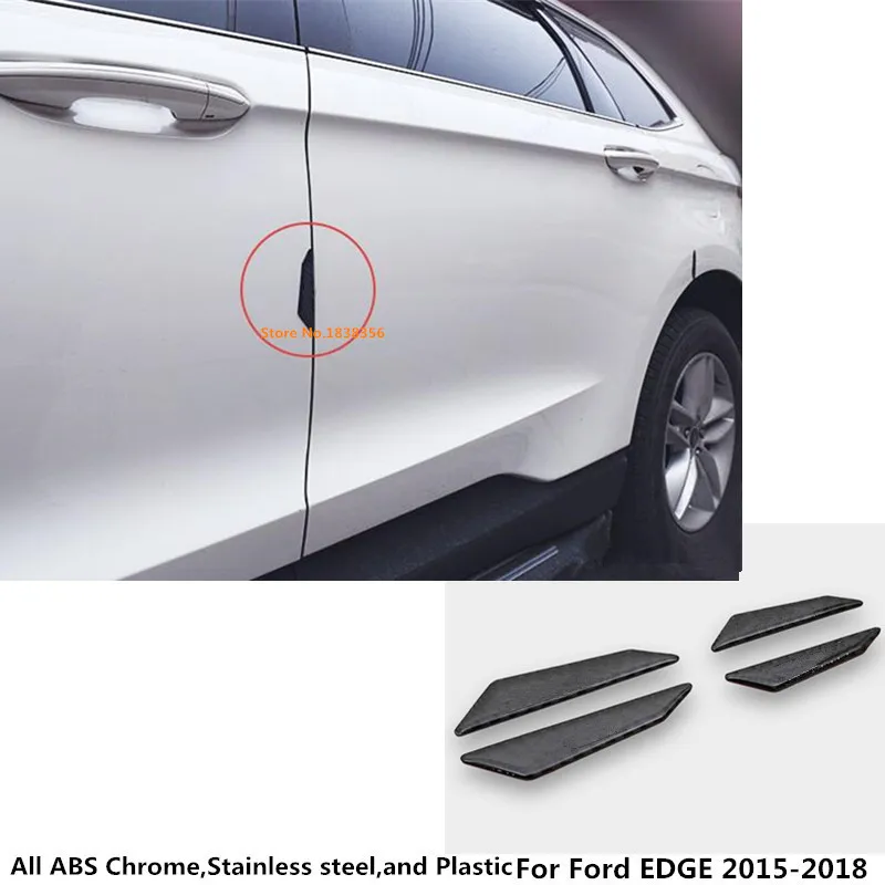 

High Quality For Ford EDGE 2015 2016 2017 2018 Car Styling Body Side Stick Accessories Carbon Fibre Door Protection Strip 4pcs