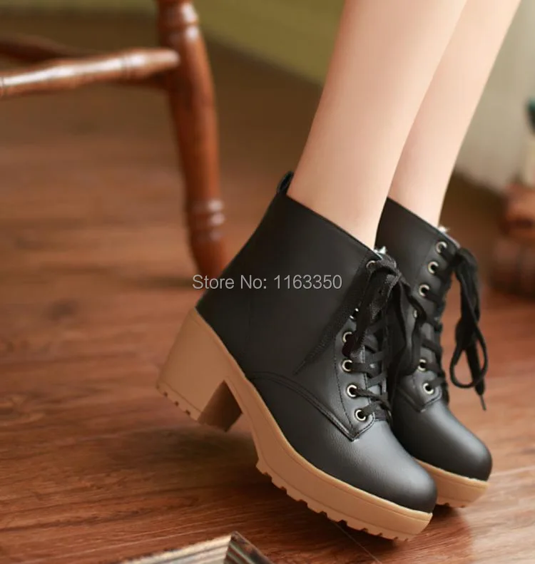 2014 Spring autumn winter boots women's shoes thick heel short high heeled fashion boot CT596|boot inserts|boots deliveryboot scanner |
