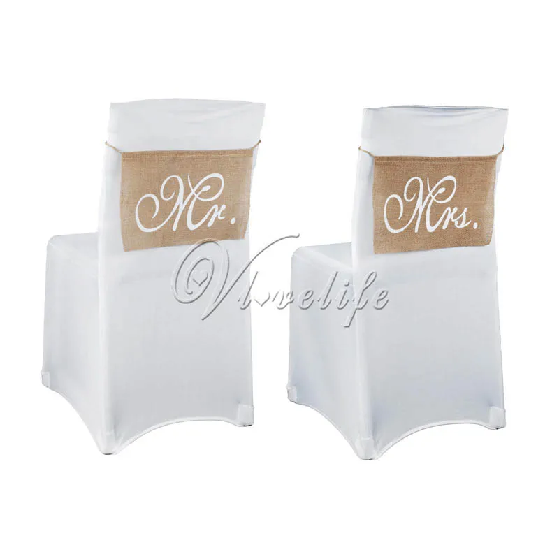10 комплектов Mr Mrs баннеры для стула знак гирлянда деревенский винтажный жениха и