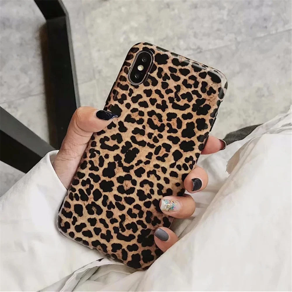 Ретро Тигр Леопардовый пантера кремнезема мягкие imd чехол для телефона iPhone XS XR Max X