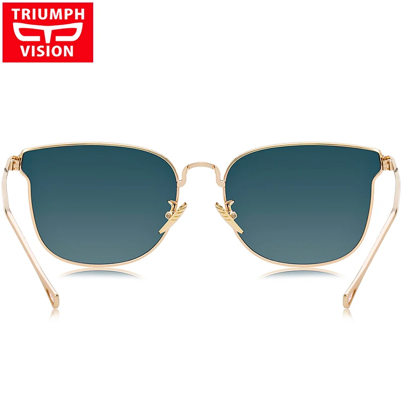 Женские солнцезащитные очки TRIUMPH VISION розовые зеркальные с кошачьим глазом