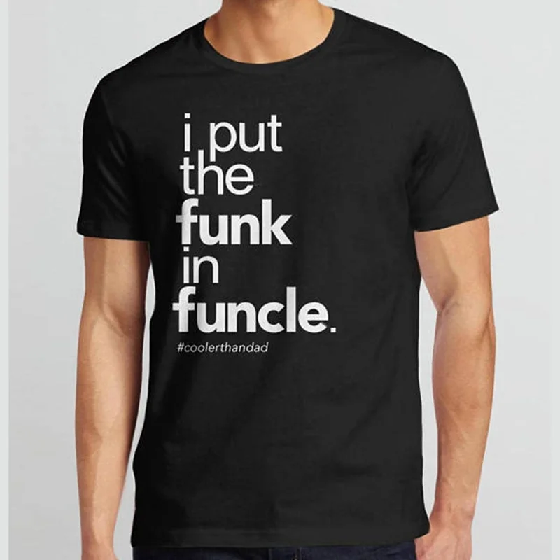 Новая мода Для мужчин футболка с короткими рукавами я поставил Funk в Funcle