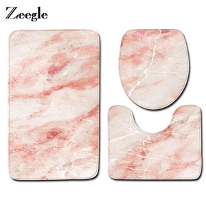 Zeegle коврик для ванной 3 шт. набор ковров для кухни ванной комнаты 3D каменная печать нескользящий демонстрационный коврик для унитаза