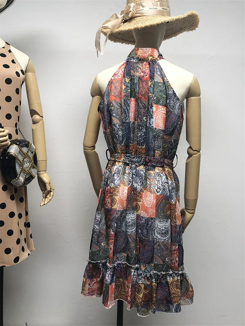 Женское винтажное мини платье с открытыми плечами v образным вырезом талией и