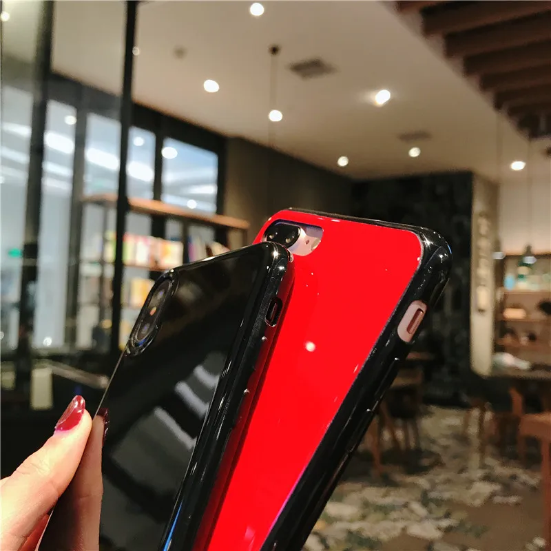 Черный красный светоотражающий глянцевый чехол для телефона PocoPhone F1 Xiaomi mi A1 A2 Mi 6X