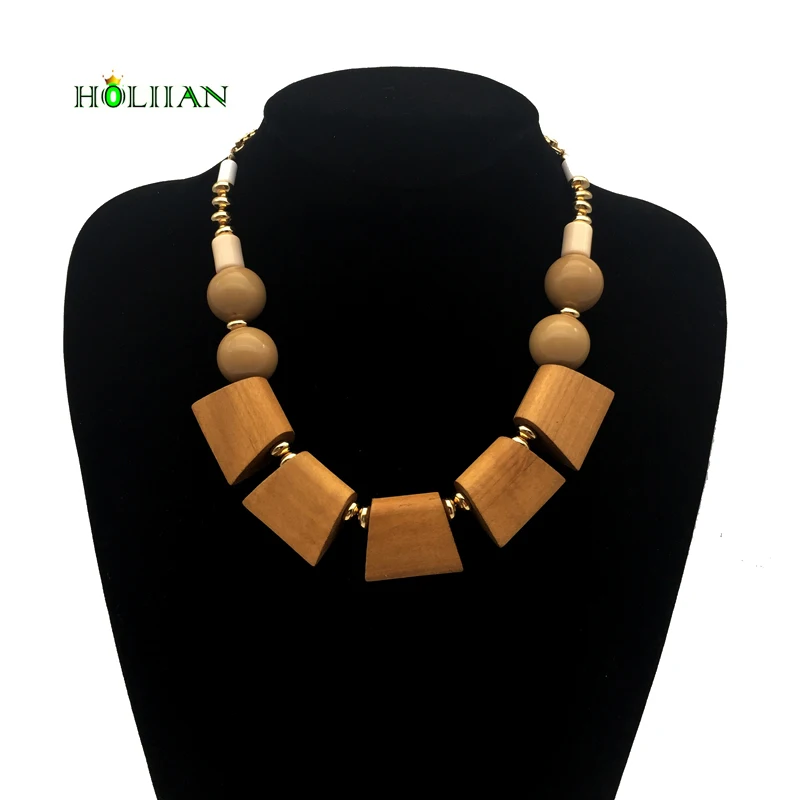 2017 деревянные синие бусы макси воротник колье этнические ожерелья подарки на