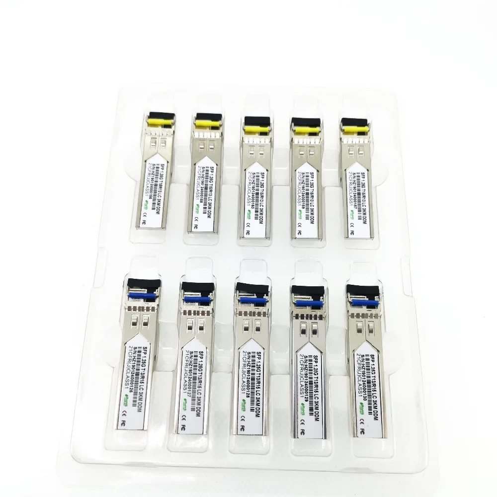 5 пар GIBC SFP LC 1 25 3 км волокно sfp горячий подключенный модуль BiDi 1310 нм/1550 нм WDM