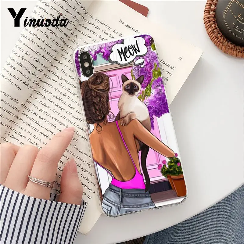 Yinuoda модный силиконовый прозрачный чехол для iPhone 8 7 6 6S Plus X XS MAX 5 5S SE XR