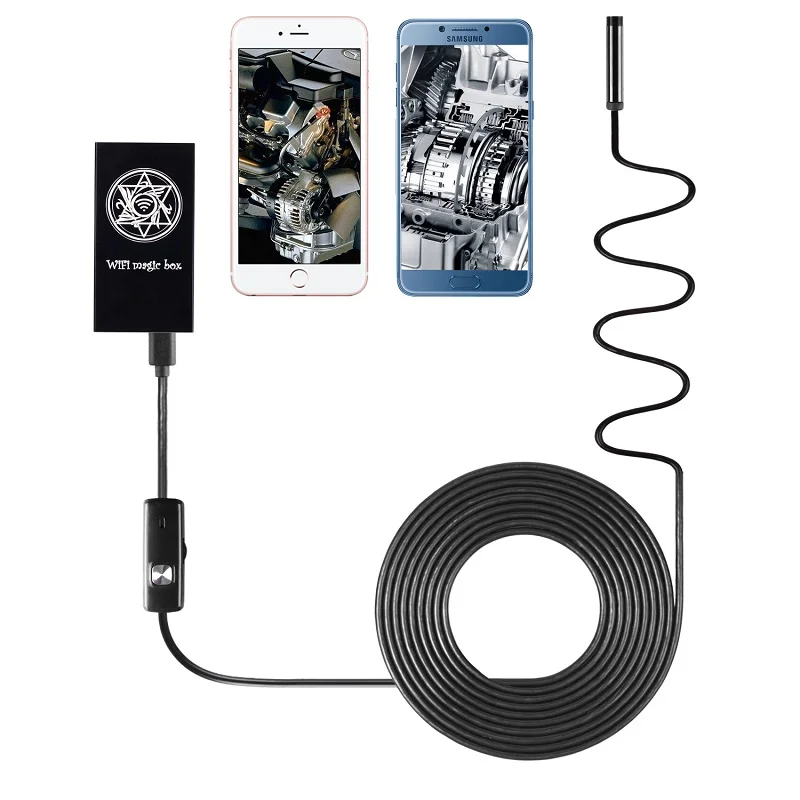 F100 wifi Endoscopio 5.5mm Wifi borescope mini Camera 10m Soft Hard cable Waterproof Endoscopy Android IOS USB Inspection | Безопасность