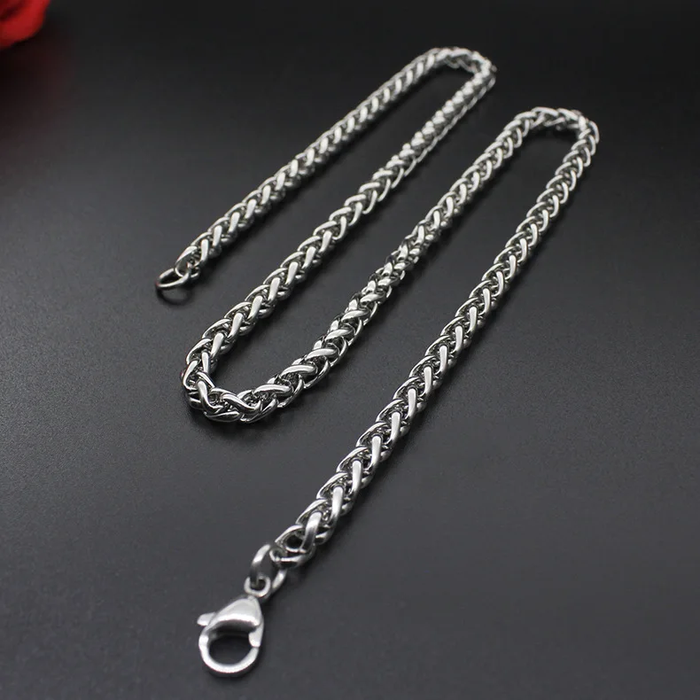 

Fashion popular men's and women's stainless steel necklace titanium steel necklace keel chain flower orchid chain hot sale