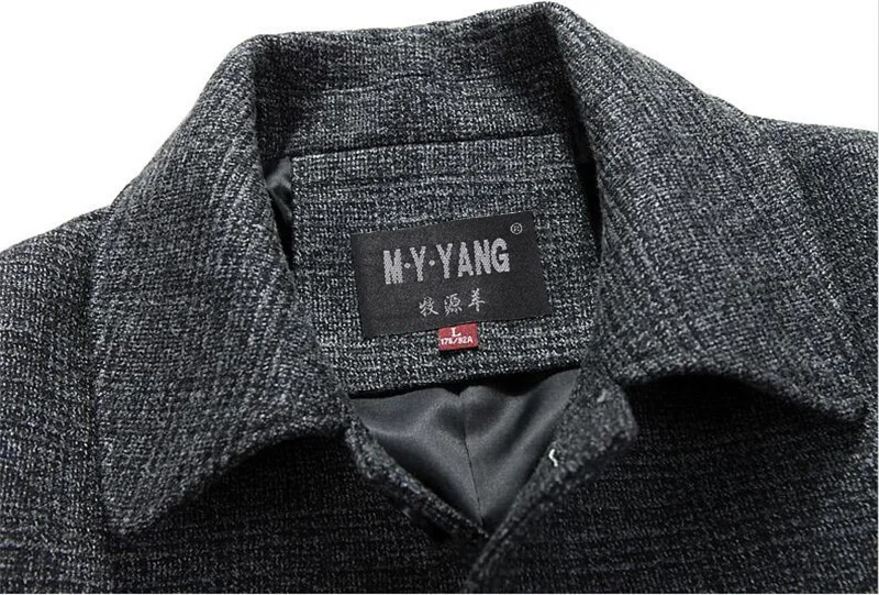 Mu Yuan Yang шерстяное пальто для мужчин повседневное мужская одежда мужские куртки
