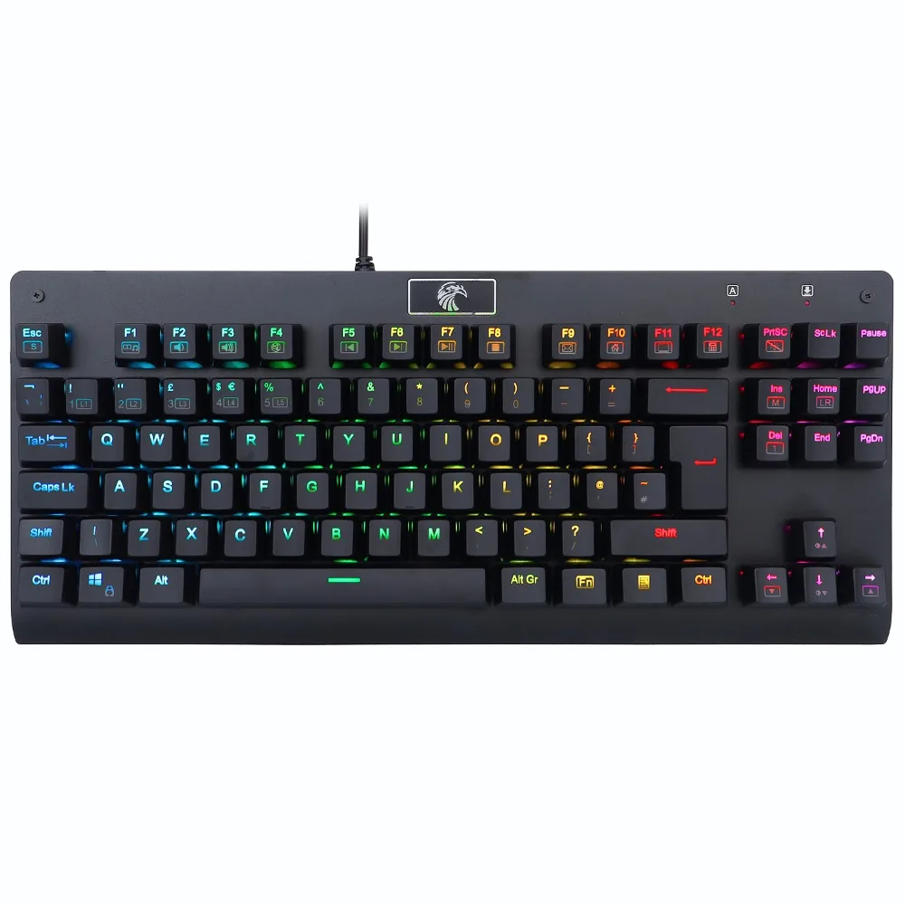 Механическая игровая клавиатура Z77 UK Игровая TKL RGB со светодиодной подсветкой не