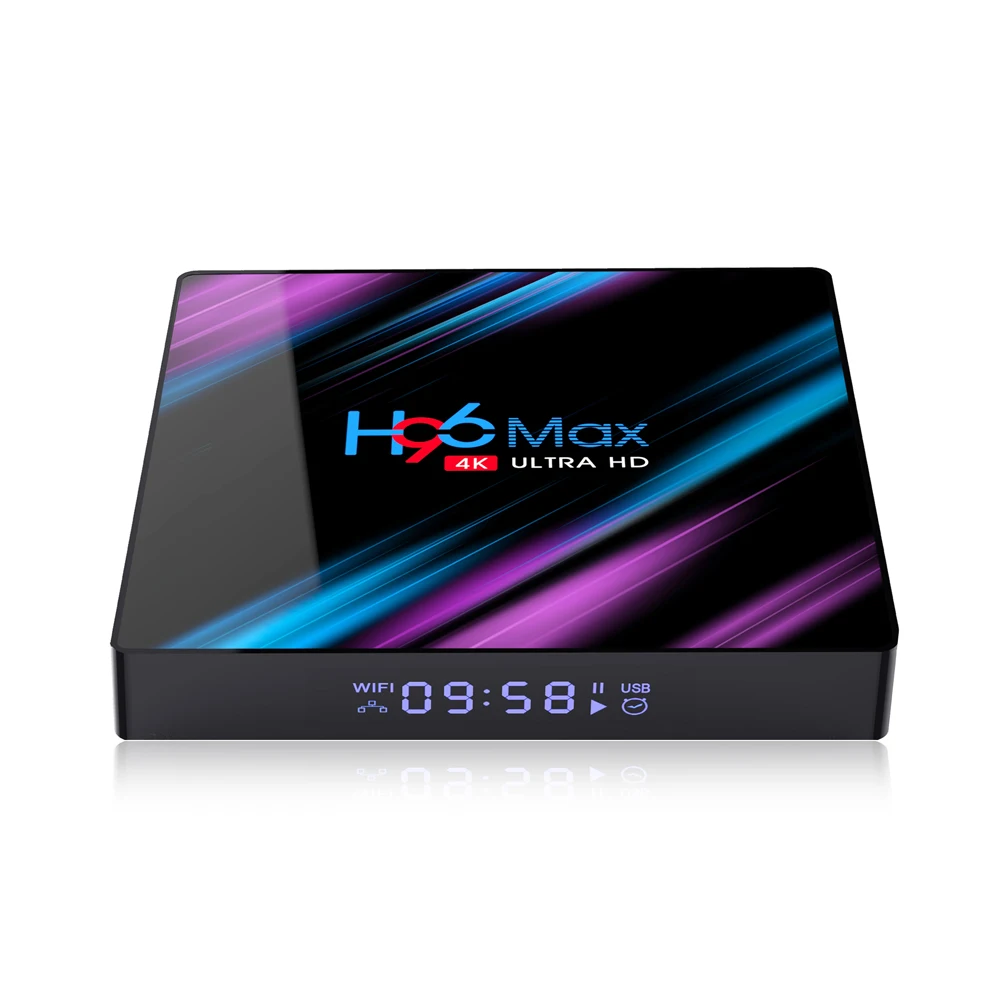 H96 Max Smart Android 9,0 tv Box светодиодный дисплей RK3318 Четырехъядерный 4K 4GB+ 32 GB/64 GB 2,4G/5G WiFi H.265 VP9 BT4.0 HD UHD медиаплеер