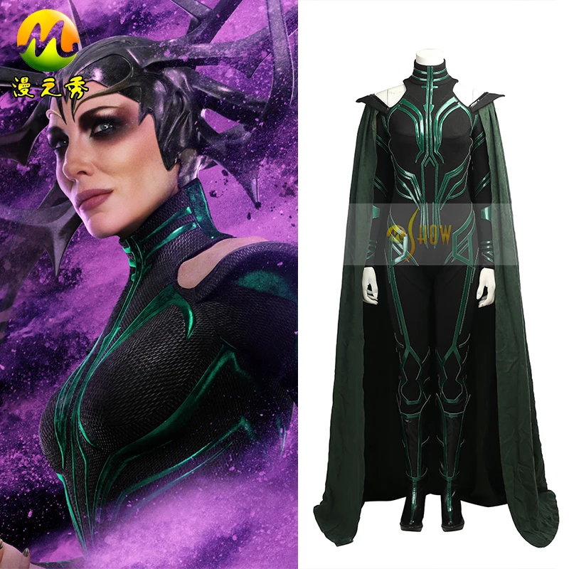 Thor Ragnarok Hela, карнавальный костюм, Thor 3 Hela, карнавальный костюм, комбинезон, костюм супергероя для Хеллоуин для взрослых женщин, на заказ