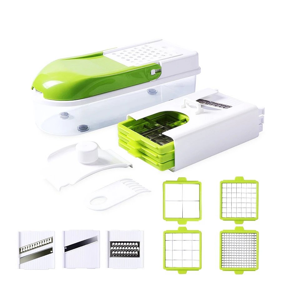 

Multifunction Vegetable Slicer with 8 Dicing Blades Manual Potato Peeler Carrot Grater Dicer Kitchen Tools Vegetable Cutter