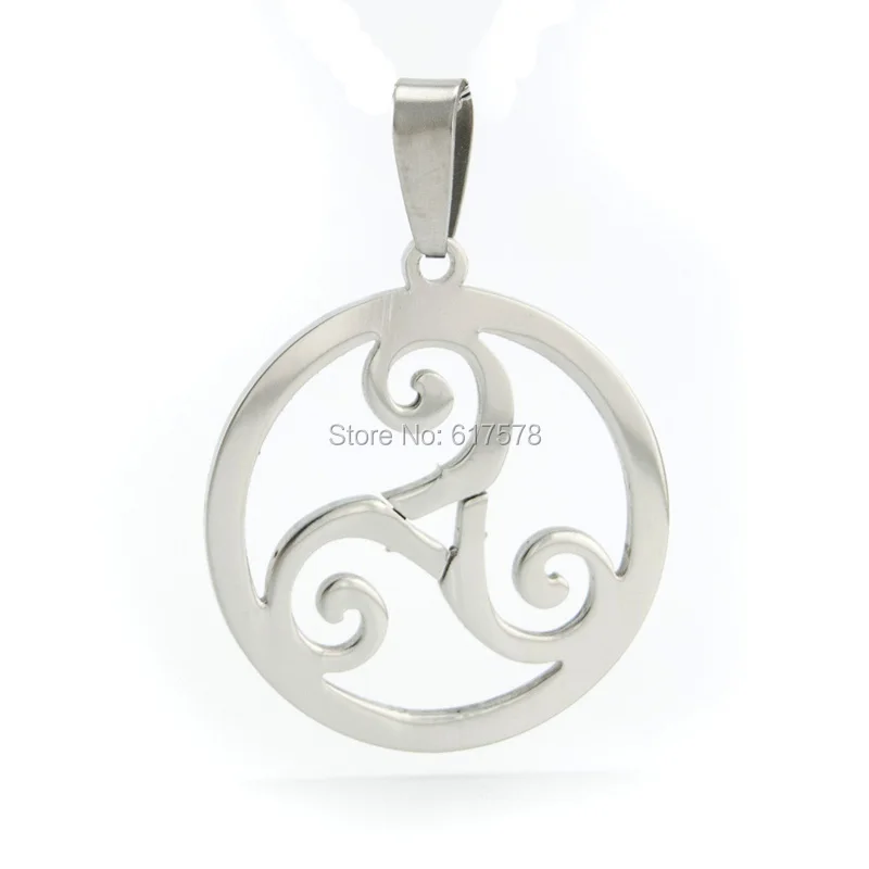 50 шт. ювелирные изделия triskel inspired Высокая полировка Triskelion Triskele круглая подвеска