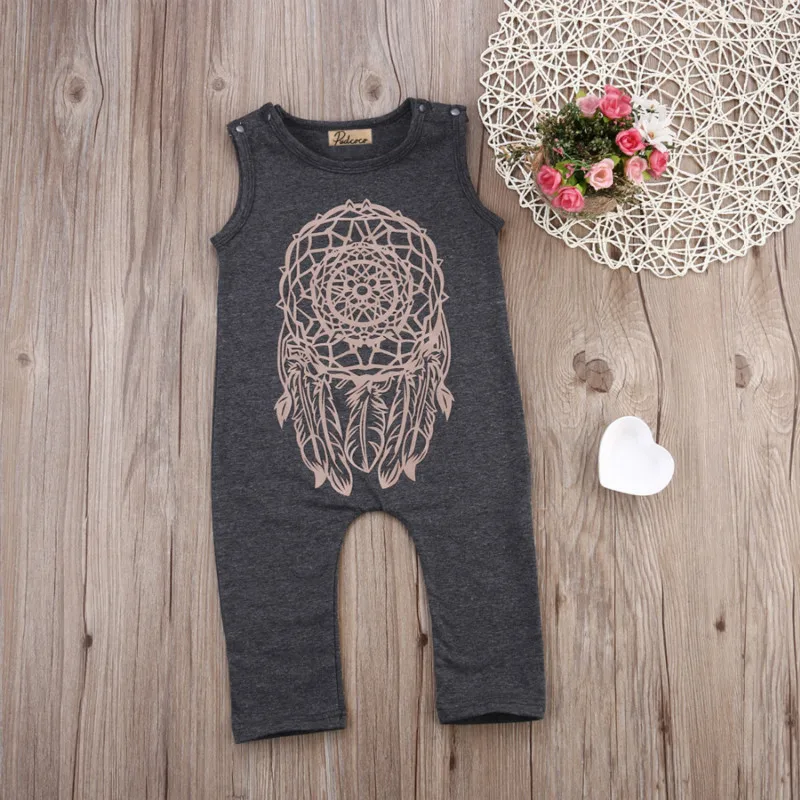 FOCUSNORM new summer baby girls overall sleeveless grey jumpsuits kids infantil bebes infant overalls clothing | Мать и ребенок