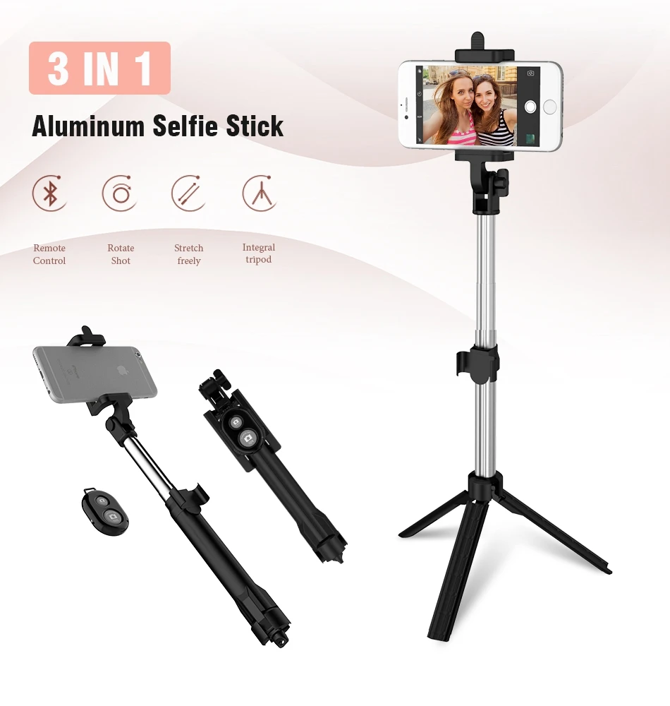 Floveme Телефон Штатив монопод для селфи Bluetooth складная selfiestick для iPhone Android для Samsung Xiaomi Huawei дистанционного Ручной селфи палка монопод For Xiaomi смартфон палка для селфи селфипалка штатив
