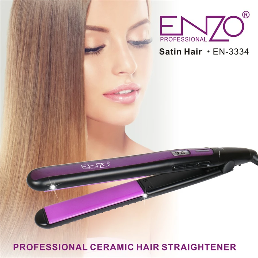 ENZO Salon lcd дисплей выпрямитель для волос chapinha ПРОФЕССИОНАЛЬНЫЙ керамический плоский утюг выпрямитель отрицательных ионов