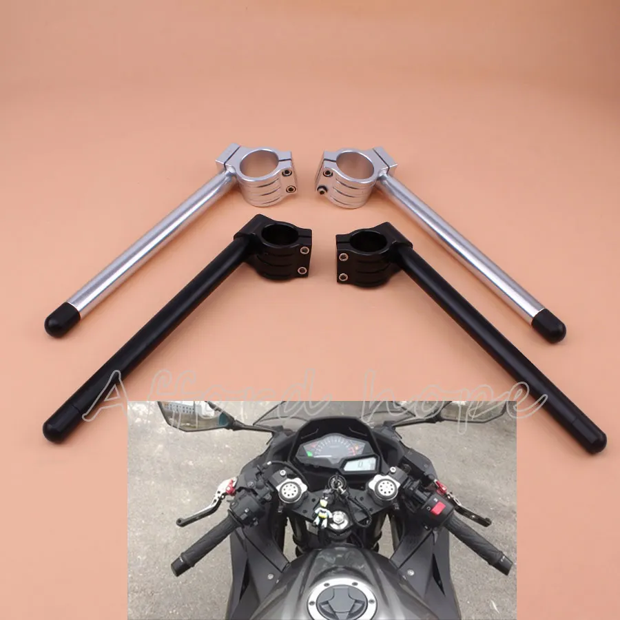 

7/8" 22mm Motorcycle Handlebar Clip Ons 31 32 33 34 35 37 39 41 51 MM Handle Bars Grips Universal for Honda Kawasaki Yamaha