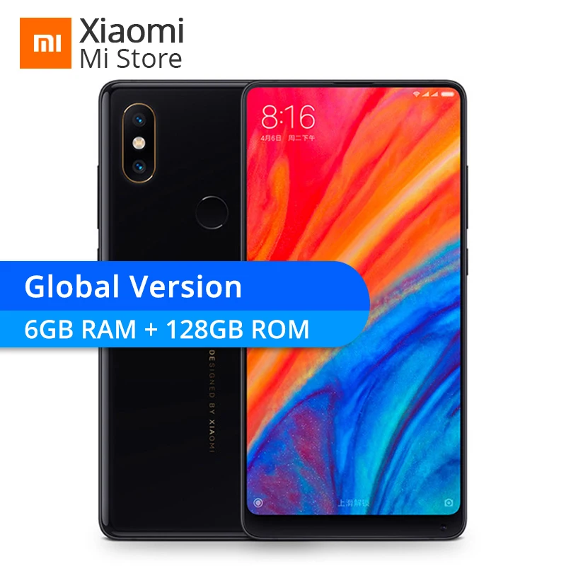 Глобальная версия Xiaomi mi x 2 s 128 ГБ Встроенная память 6 S Snapdragon 845 12MP AI двойной PD