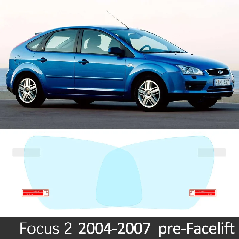 Focus 2 2004-2007 Для Ford Focus 2 3 4 2004~ полное покрытие анти-туман фильм Зеркало заднего вида аксессуары MK2 MK3 MK4 2008 2012 ST - Название цвета: Focus 2 2004-2007