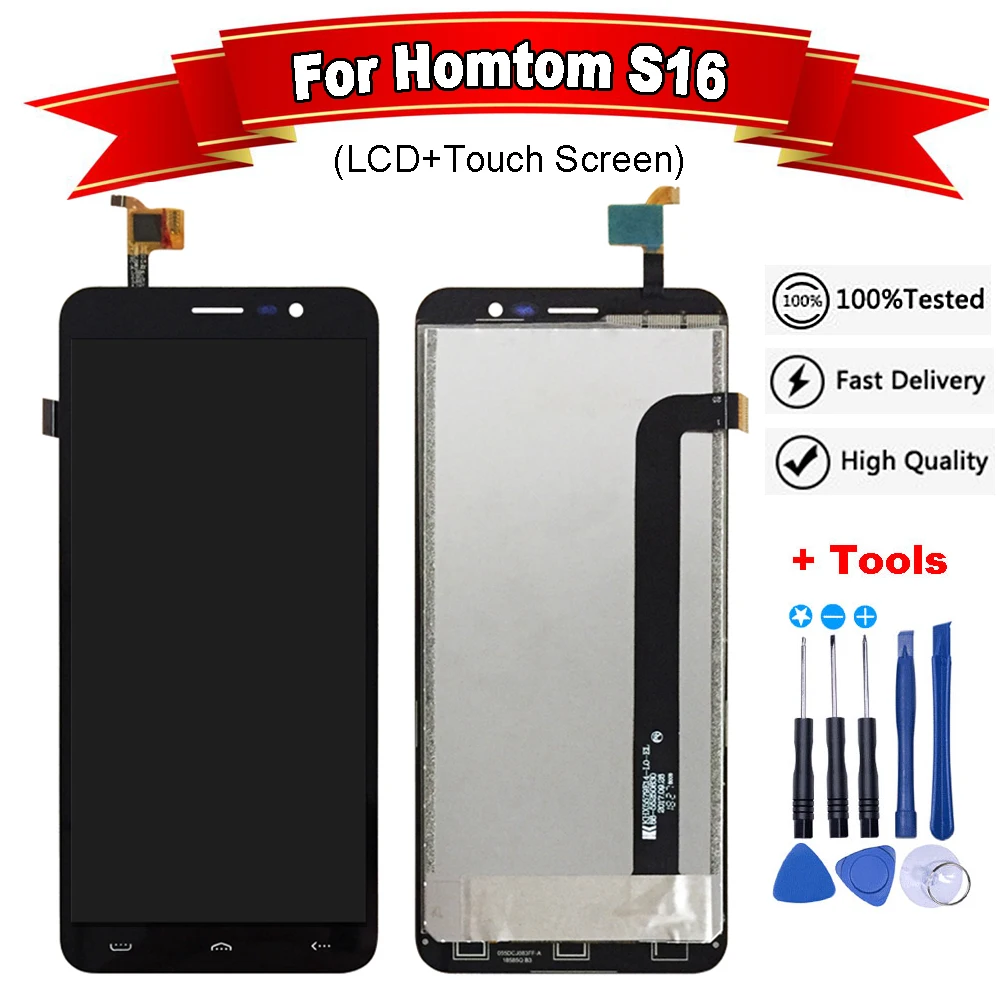 5 дюймовый сенсорный экран для телефона Homtom S16 + X ЖК дисплей в сборе замена модели