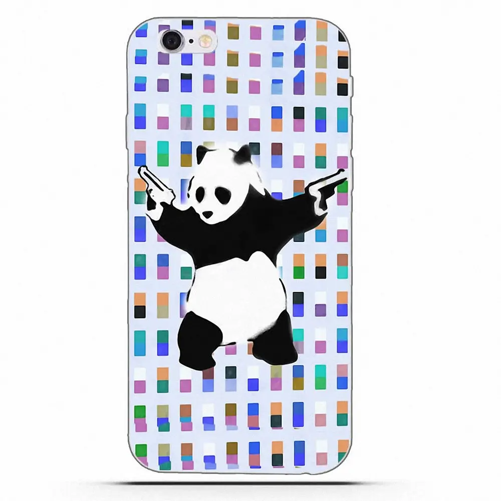 Горячая Распродажа ТПУ Бэнкси Панда ГРАФИТИ искусство крутой для Apple iPhone 4 4S 5 5C 5S SE