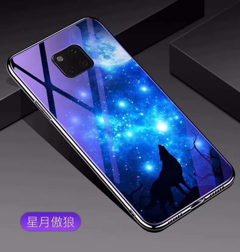 Мягкий силиконовый чехол для huawei mate 20 Pro+ жесткое закаленное стекло bluelight, защитный чехол на заднюю панель для huawei mate 20 20pro