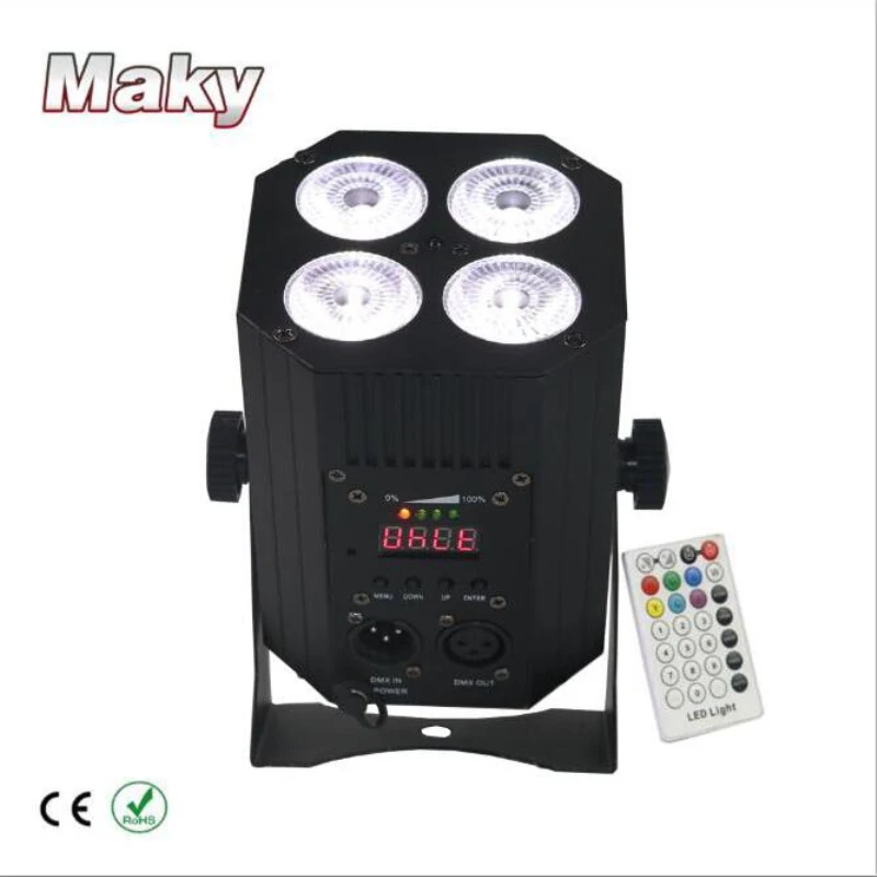 Новый мини низкая цена 4 шт. 18 Вт RGBWA + УФ свободу СИД hex par Беспроводной DMX ИК