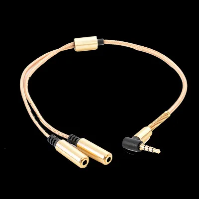 Разветвитель аудиокабеля 3 5 мм стерео наушники аудио штекер 2 гнезда Y образный